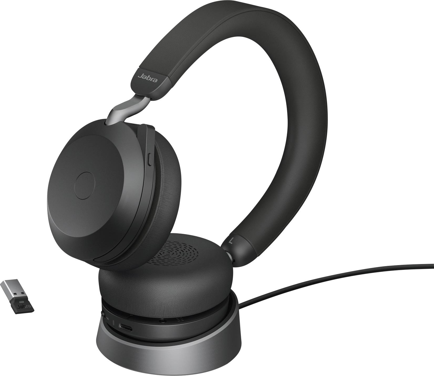 Jabra Evolve2 75 Over Ear Headset kabelgebunden Schwarz Batterieladeanzeige - Chipgalaxy Jabra Evolve2 75 Over Ear Headset kabelgebunden Schwarz Batterieladeanzeige