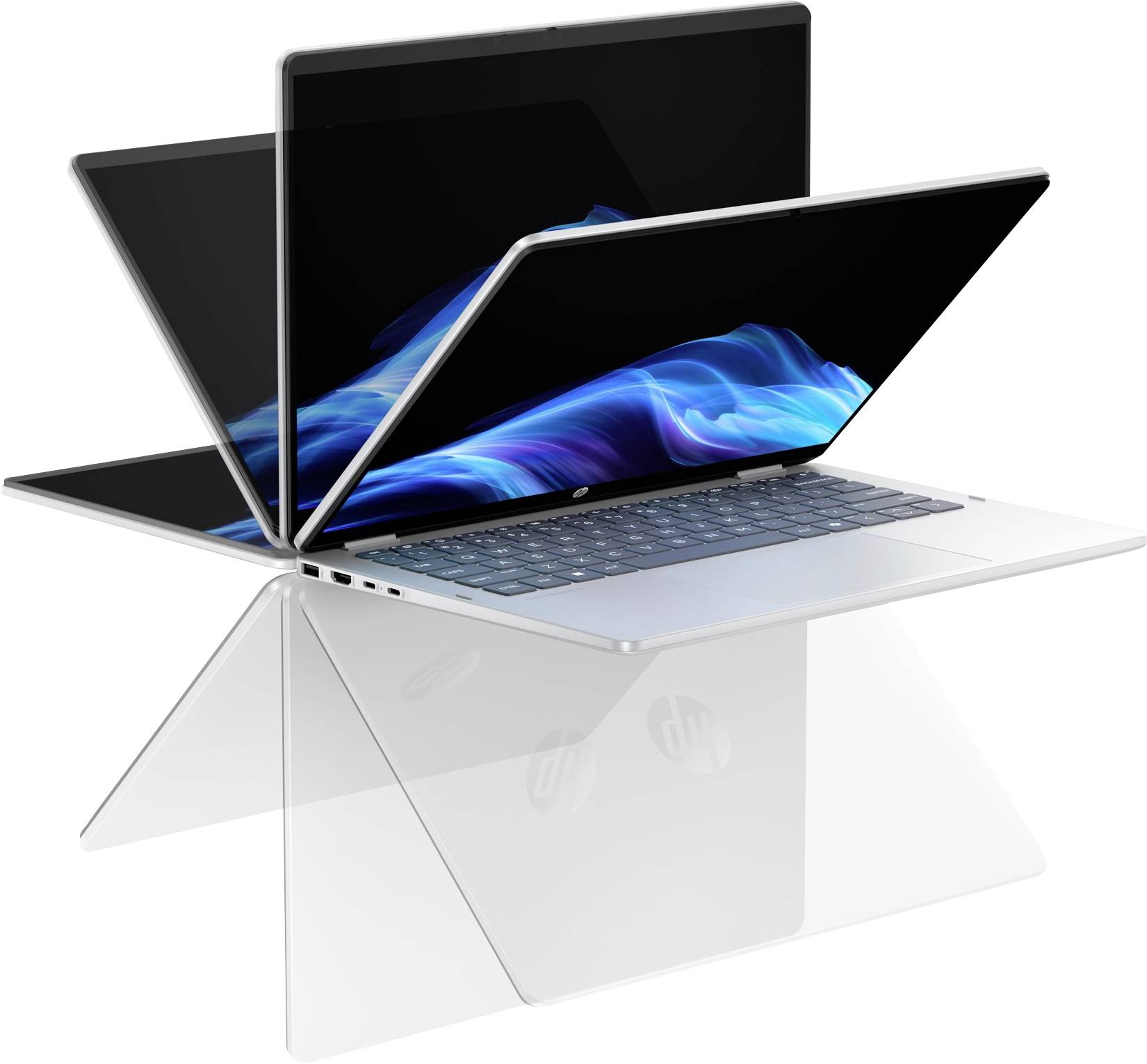 HP 2-in-1 Notebook / Tablet HP 14-fp0055ng Glacier Silver 35.6 cm (14 Zoll) 2K Intel® Core™ 5 16 GB RAM 512 GB SSD Deuts