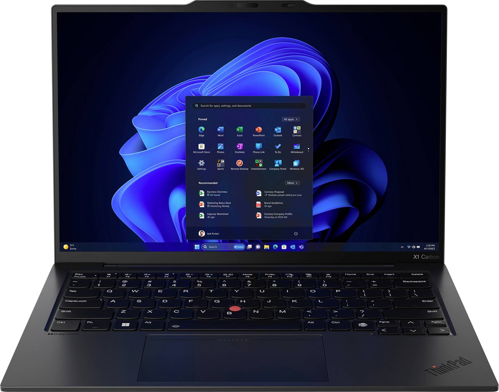 Lenovo Notebook ThinkPad X1 Carbon Gen 12 35.6 cm (14 Zoll) WUXGA Intel® Core™ Ultra 7 155U 16 GB RAM 512 GB SSD Deutsch