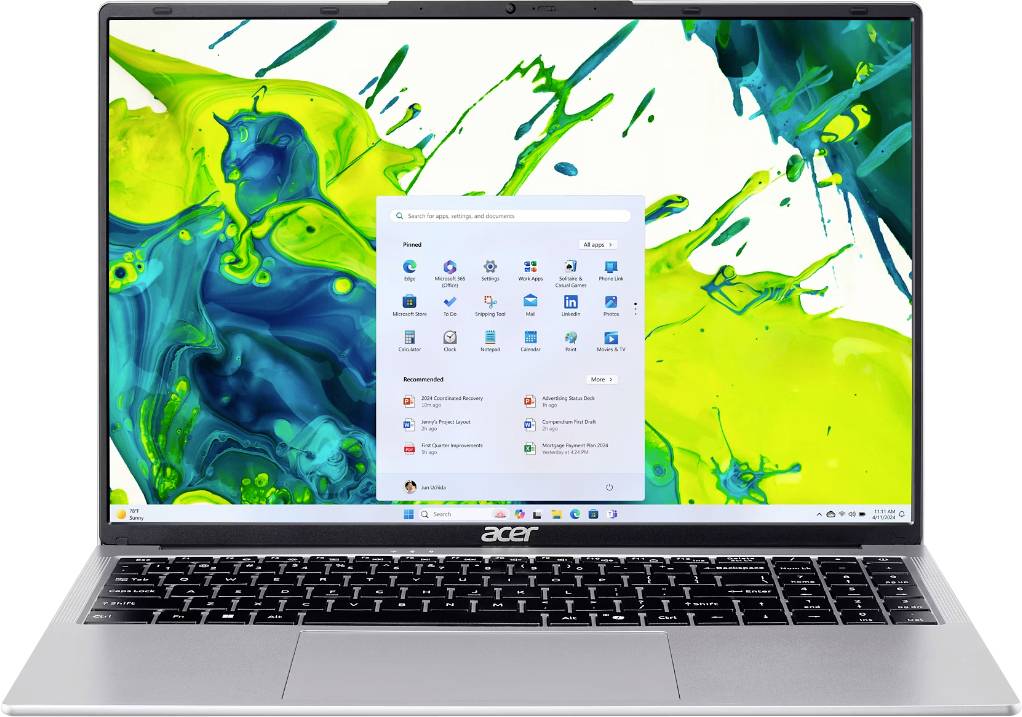 Acer 2-in-1 Notebook Tablet Intel® Core™ i5 16 Zoll 16GB 512GB SSD Silber