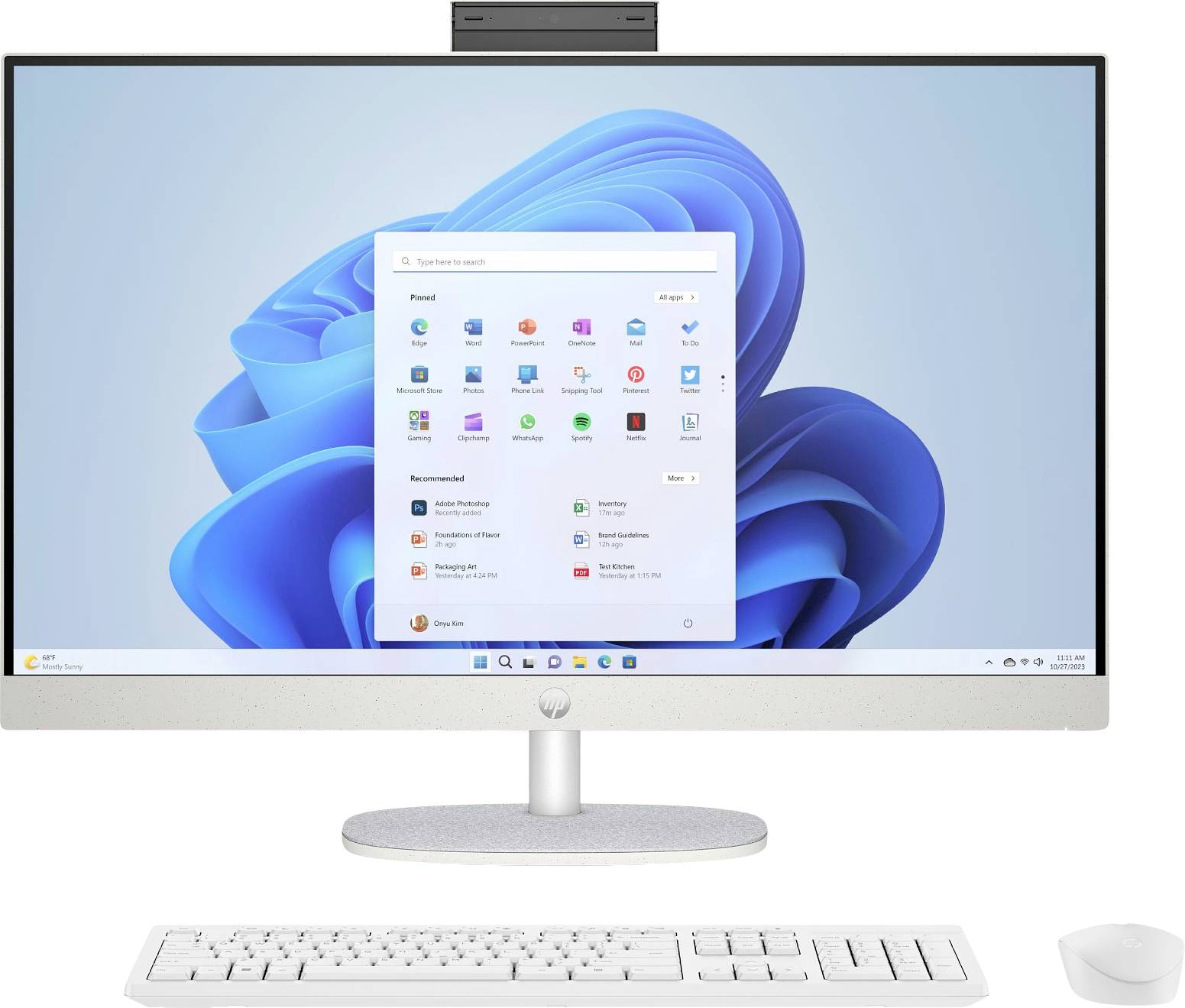 HP All-in-One PC AIO 27-cr0006ng 68.6 cm (27 Zoll) Full HD AMD Ryzen 7 7730U 4.5 GHz 16 GB RAM 1 TB SSD AMD Radeon Graph