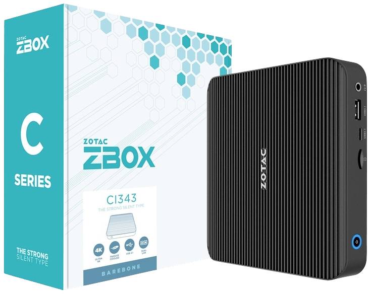 Zotac Barebone ZBOX CI343 NANO Intel® N N100 3.4 GHz Intel UHD Graphics ZBOX-CI343-BE