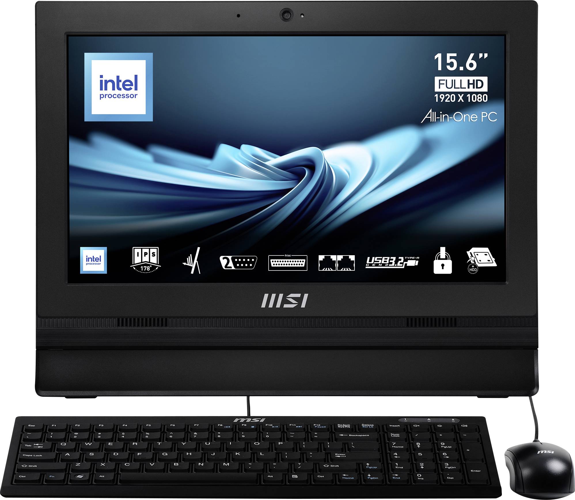 MSI All-in-One PC PRO AP162T ADL-019DE 39.6 cm (15.6 Zoll) Full HD Intel® N N100 3.4 GHz 4 GB RAM 128 GB SSD Win 11 Pro