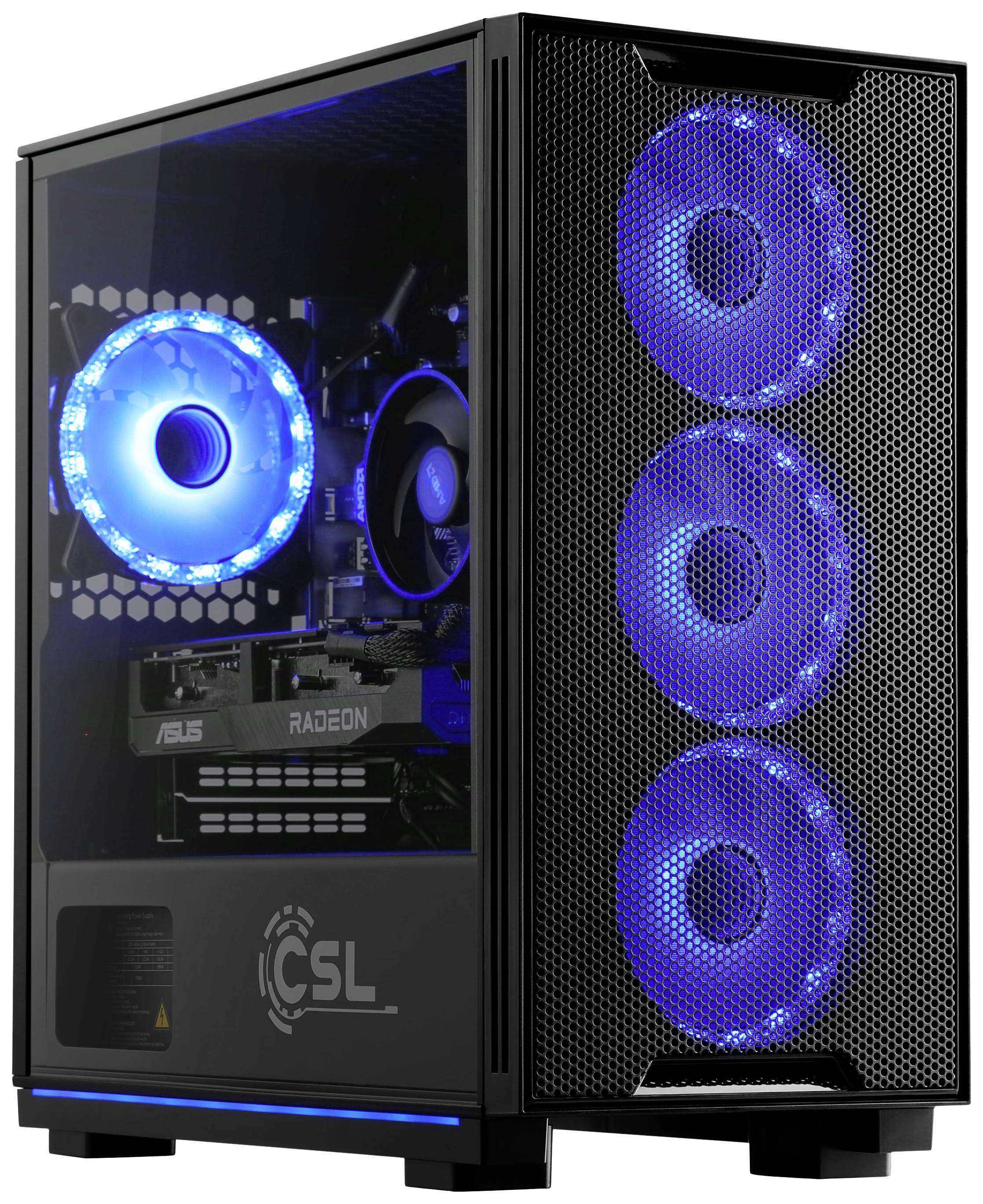 CSL Computer Gaming PC M10070H AMD Ryzen 5 5600 4.4 GHz 16 GB RAM 1000 GB SSD AMD Radeon™ RX 7600 8 GB GDDR6 89009