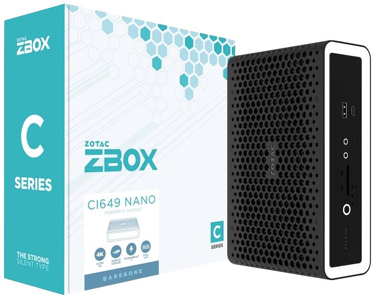 Zotac Barebone ZBOX CI649 Intel® Core™ i5 i5-1335U 4.6 GHz Intel Iris Xe Grafikkarte ZBOX-CI649NANO-BE