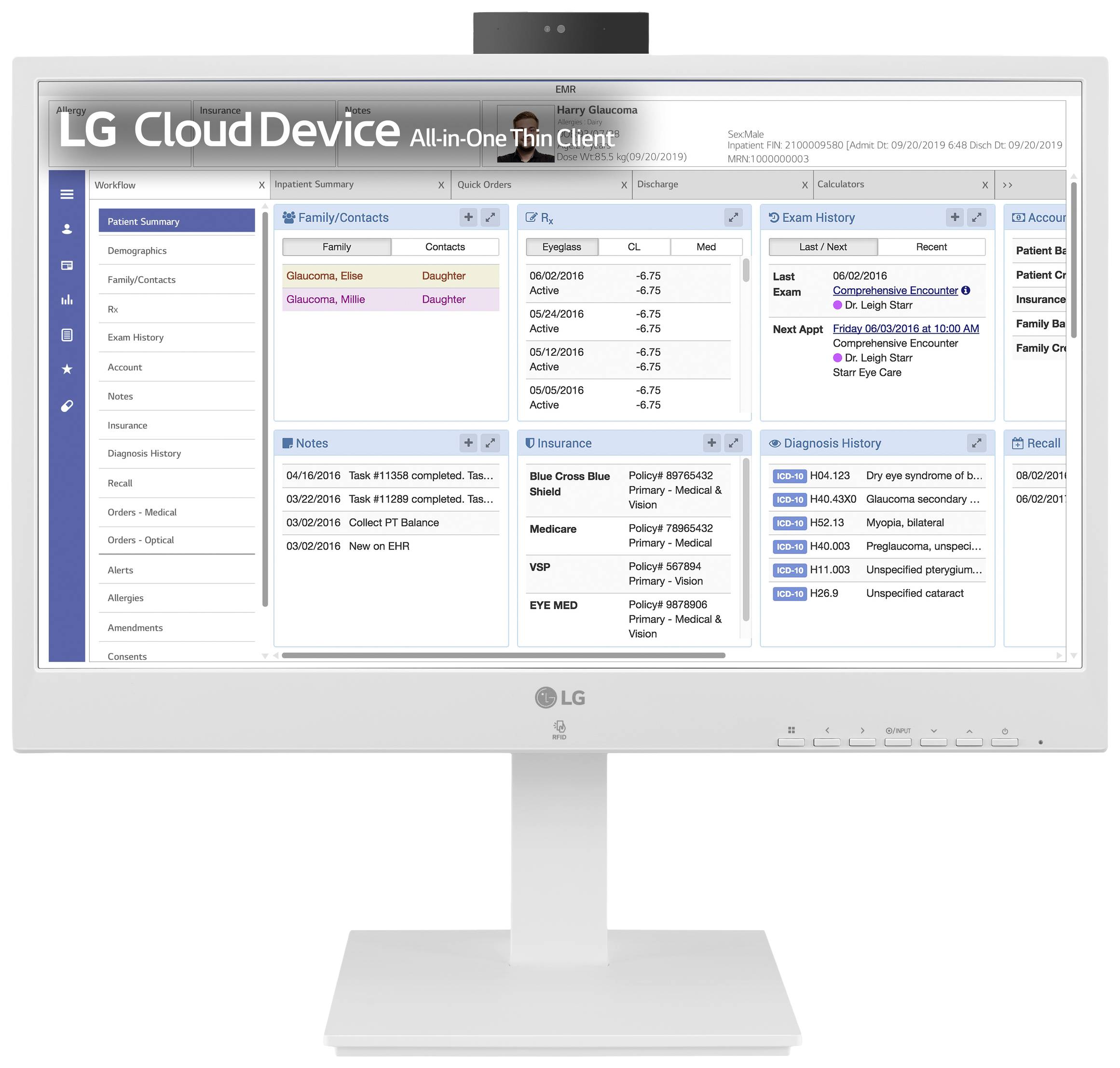 LG Electronics All-in-One PC ThinClient 24CR671N-2P 60.5 cm (23.8 Zoll) Full HD Intel® Pentium® N6005 3.3 GHz 8 GB RAM 2