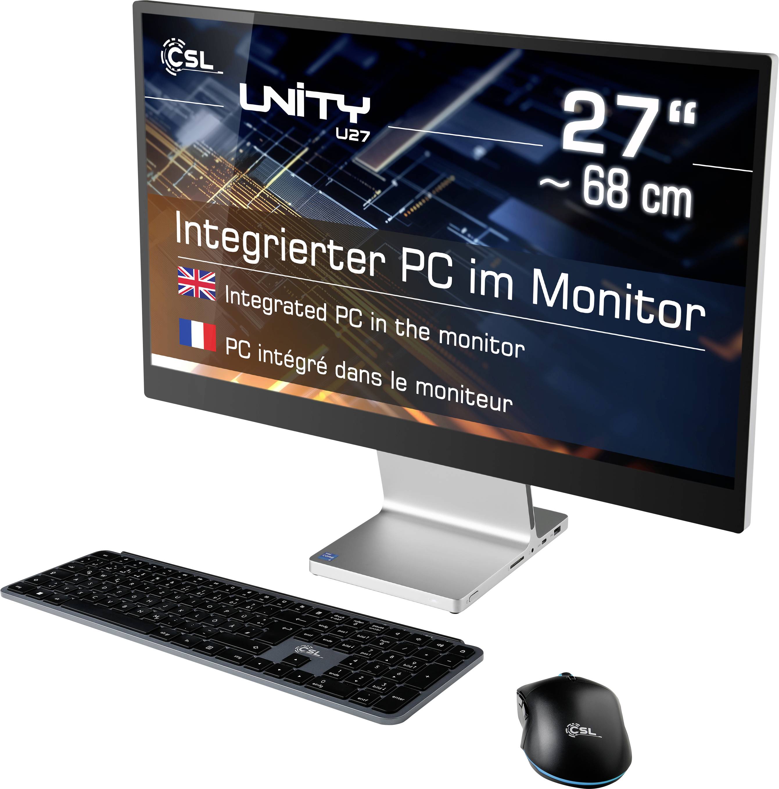 CSL Computer All-in-One PC Unity U27 68.6 cm (27 Zoll) Full HD Intel® Core™ i5 i5-1235U 4.4 GHz 64 GB RAM 1000 GB SSD In