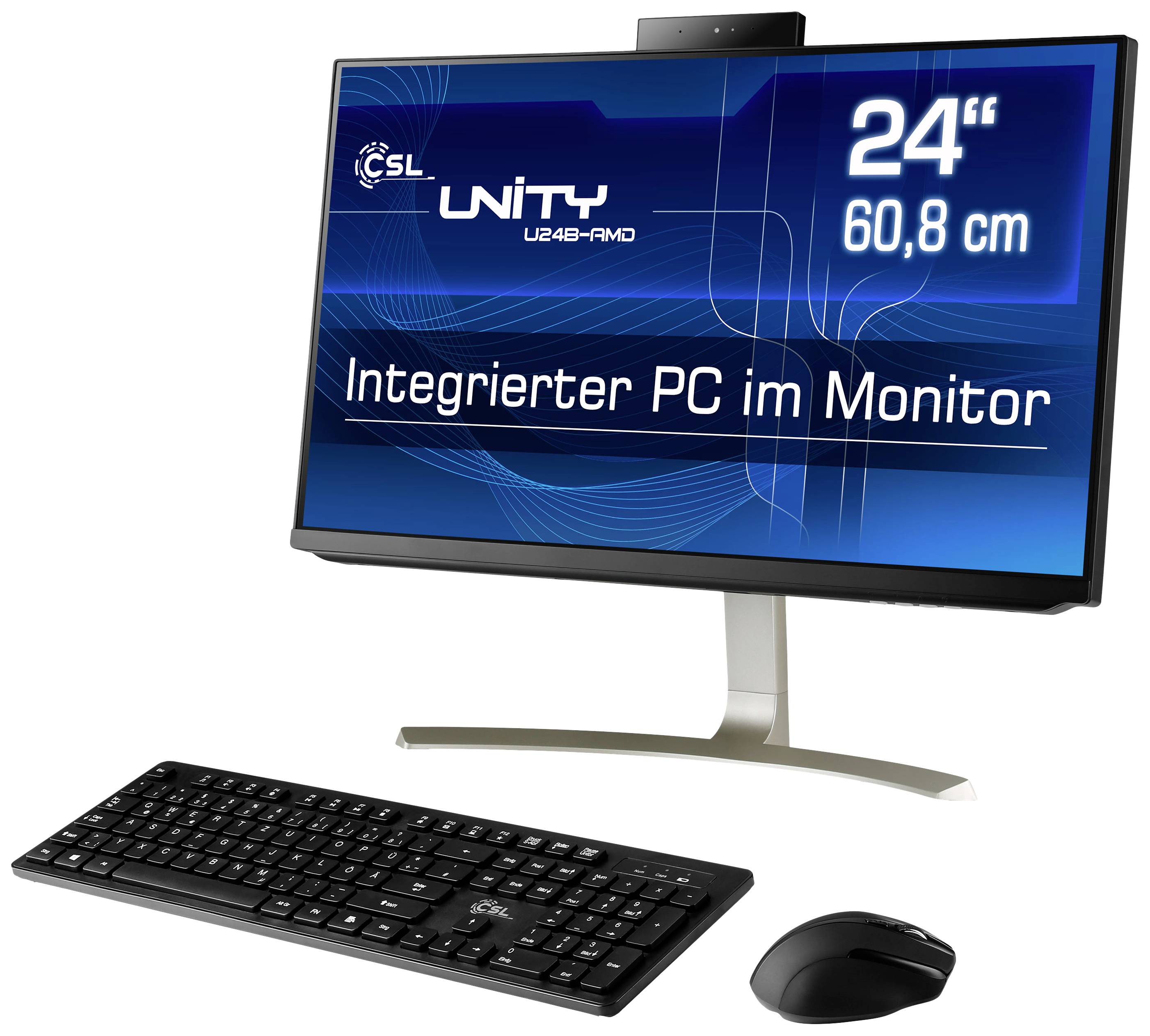 CSL Computer All-in-One PC Unity U24B-AMD 60.5 cm (23.8 Zoll) Full HD AMD Ryzen 7 5700G 4.6 GHz 32 GB RAM 2 TB HDD 500 G