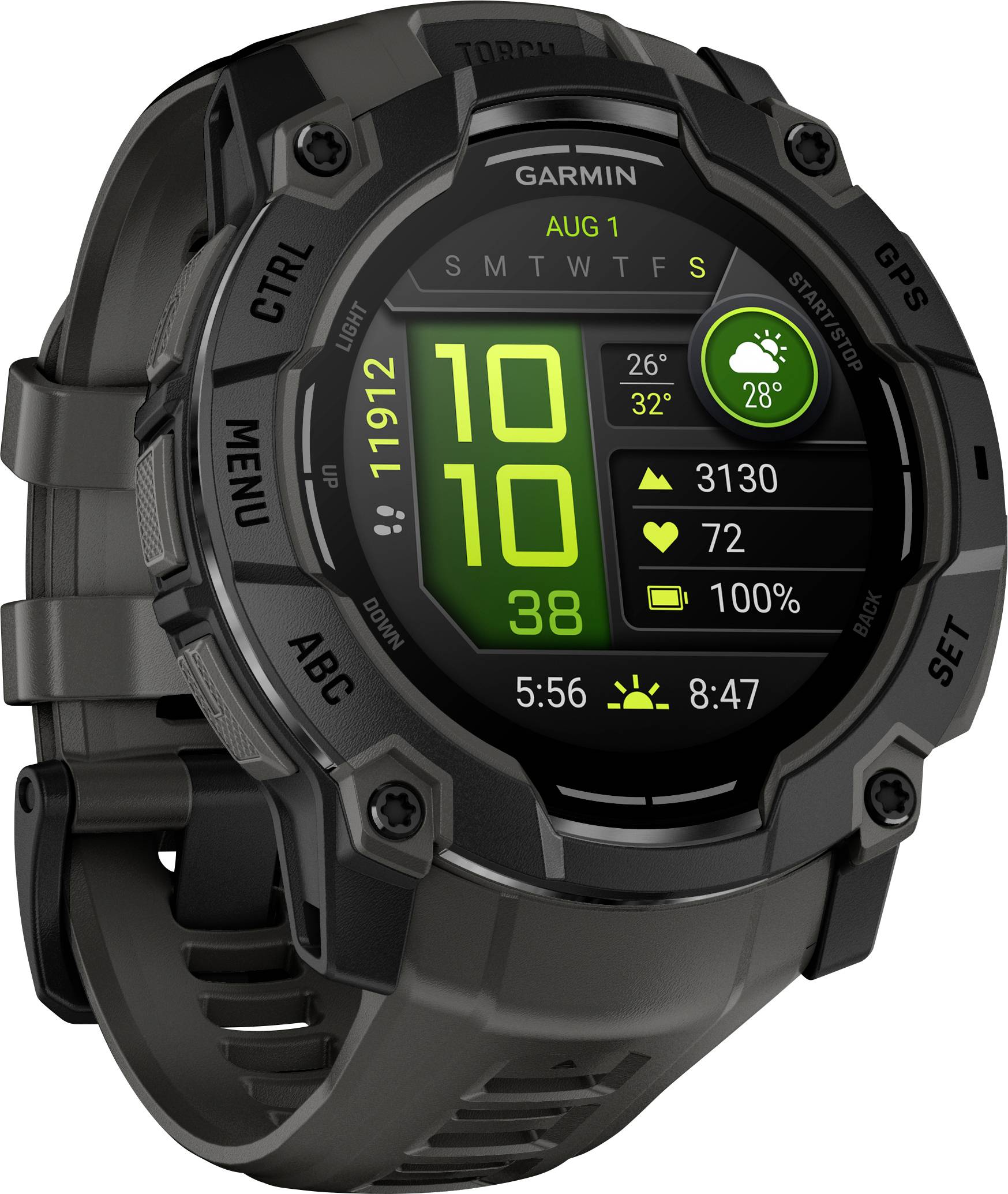 Garmin Smartwatch AMOLED INSTINCT® 3 50 mm Schwarz Wasserdicht 10 ATM