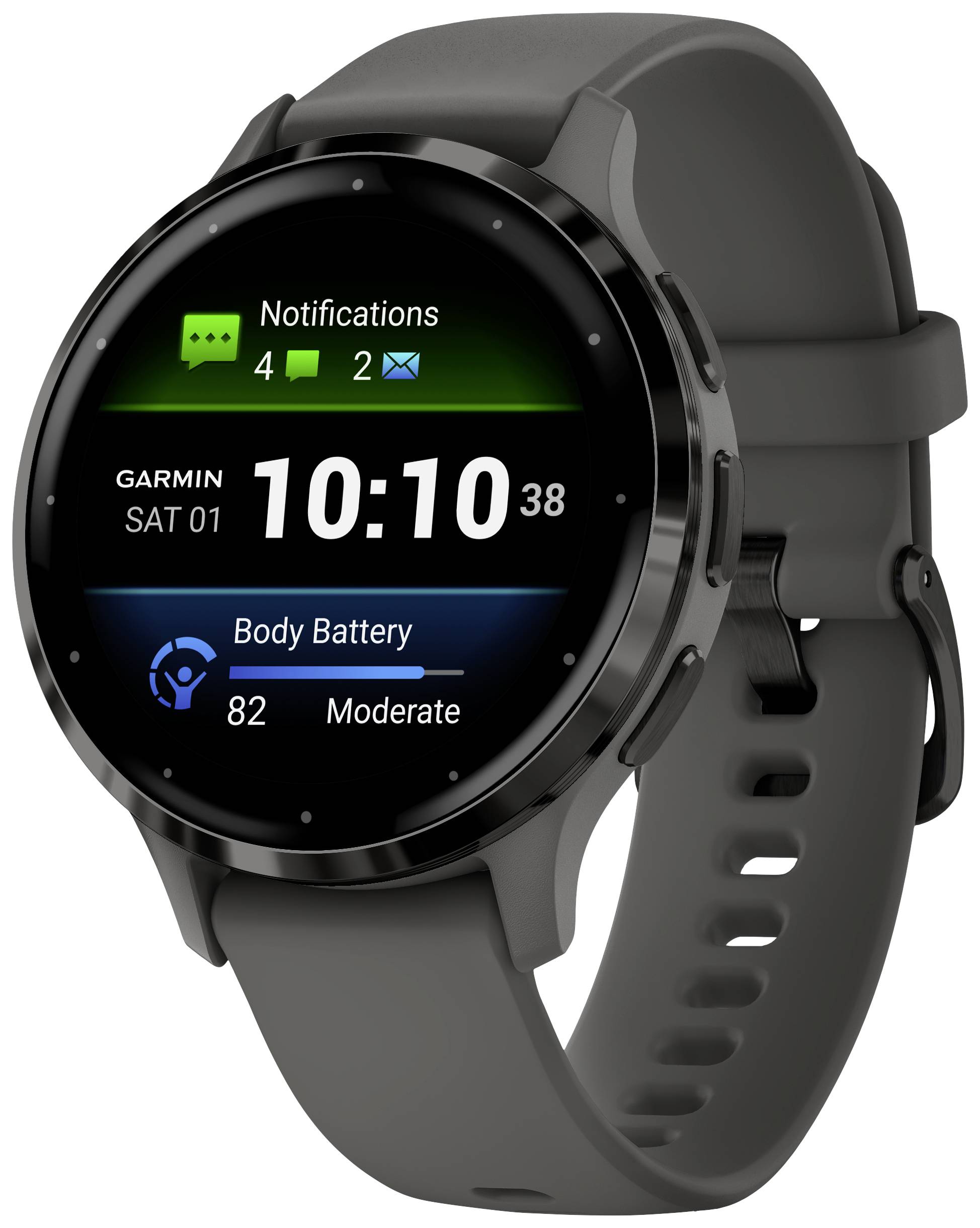Garmin VENU® 3S Smartwatch 41 mm Kiesel-Grau