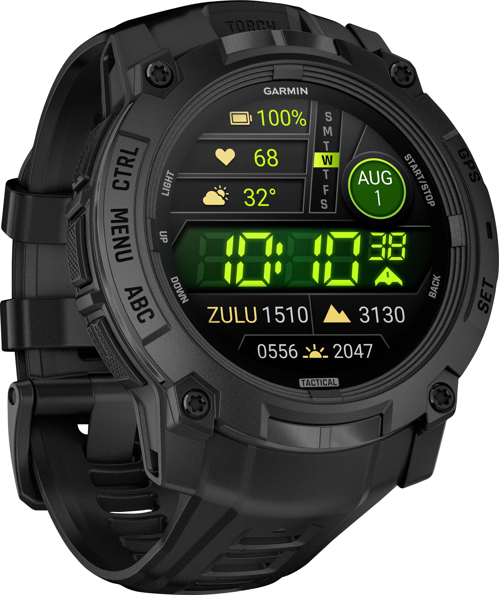 Garmin Smartwatch AMOLED Tactical Edition 50 mm Schwarz wasserdicht 10 ATM